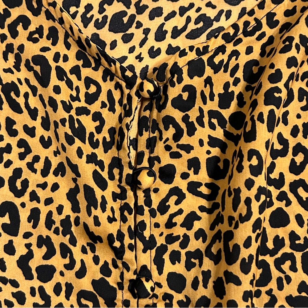 Wild Fable Leopard Print Button Crop Cami Top Siz… - image 4